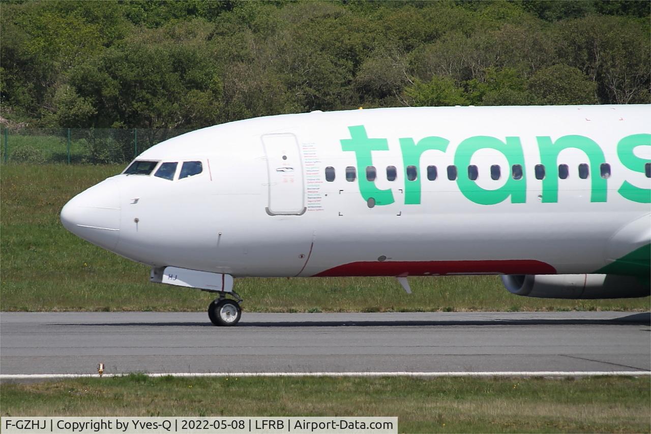 F-GZHJ, 2013 Boeing 737-86J C/N 37778, Boeing 737-86J, Taxiing rwy 07R, Brest-Bretagne Airport (LFRB-BES)