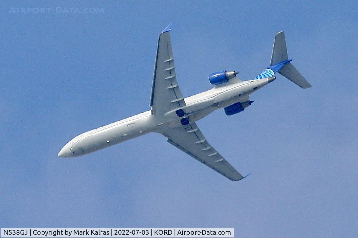 N538GJ, 2006 Bombardier CL-600-2C11 C/N 10254, United Express /Go Jet CRJ550 arriving at ORD from STL
