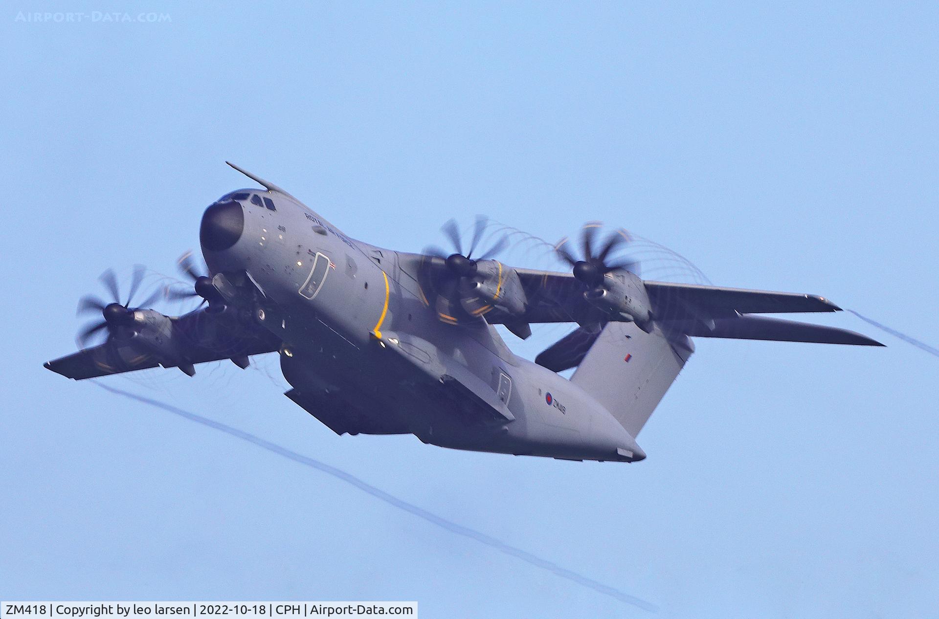 ZM418, 2018 Airbus A400M-180 Atlas C.1 C/N 056, Copenhagen 18.10.2022