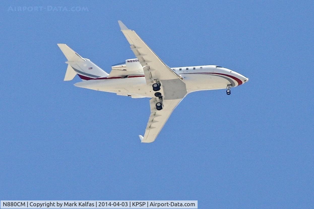 N880CM, 2009 Bombardier Challenger 605 (CL-600-2B16) C/N 5818, On approach to PSP.