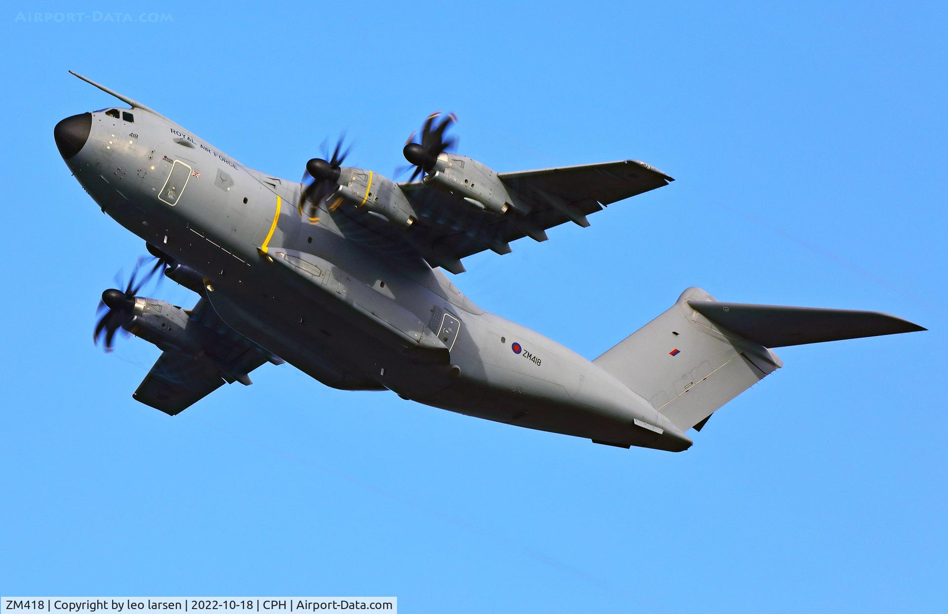 ZM418, 2018 Airbus A400M-180 Atlas C.1 C/N 056, Copenhagen 18.10.2021