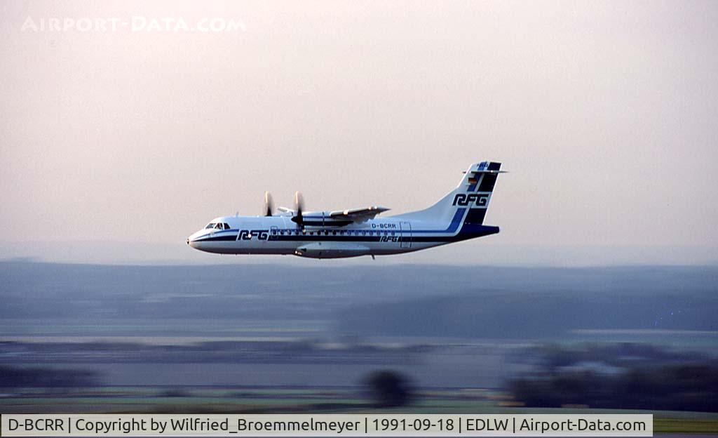 D-BCRR, 1991 ATR 42-300 C/N 255, High speed - low approach at Dortmund during delivery flight from Toulouse 1991-09-18.