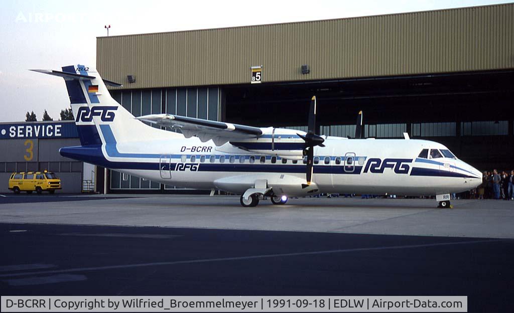 D-BCRR, 1991 ATR 42-300 C/N 255, The aircraft was delivery from Toulouse today (1991-09-18).