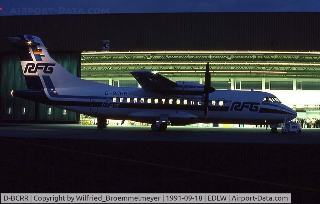 D-BCRR, 1991 ATR 42-300 C/N 255, Delivered - A Welcome Party is going on.