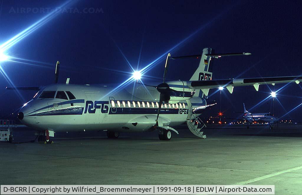 D-BCRR, 1991 ATR 42-300 C/N 255, Aircraft was just delivery from ATR Toulouse. Welcome RR in our fleet.