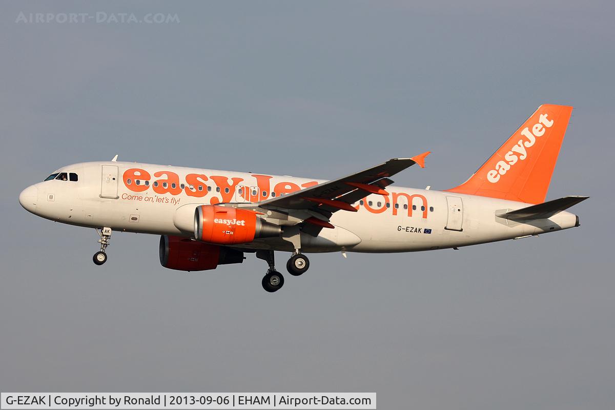 G-EZAK, 2006 Airbus A319-111 C/N 2744, at spl
