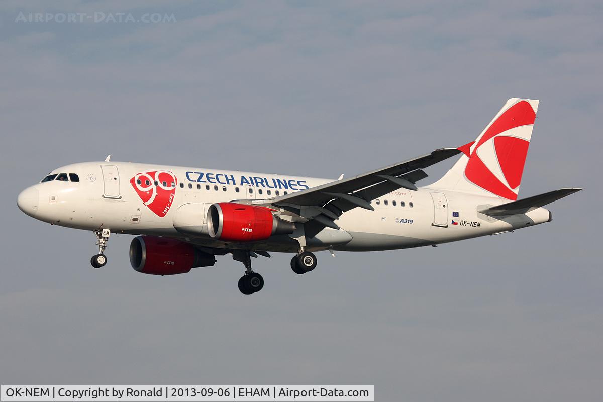 OK-NEM, 2008 Airbus A319-112 C/N 3406, at spl