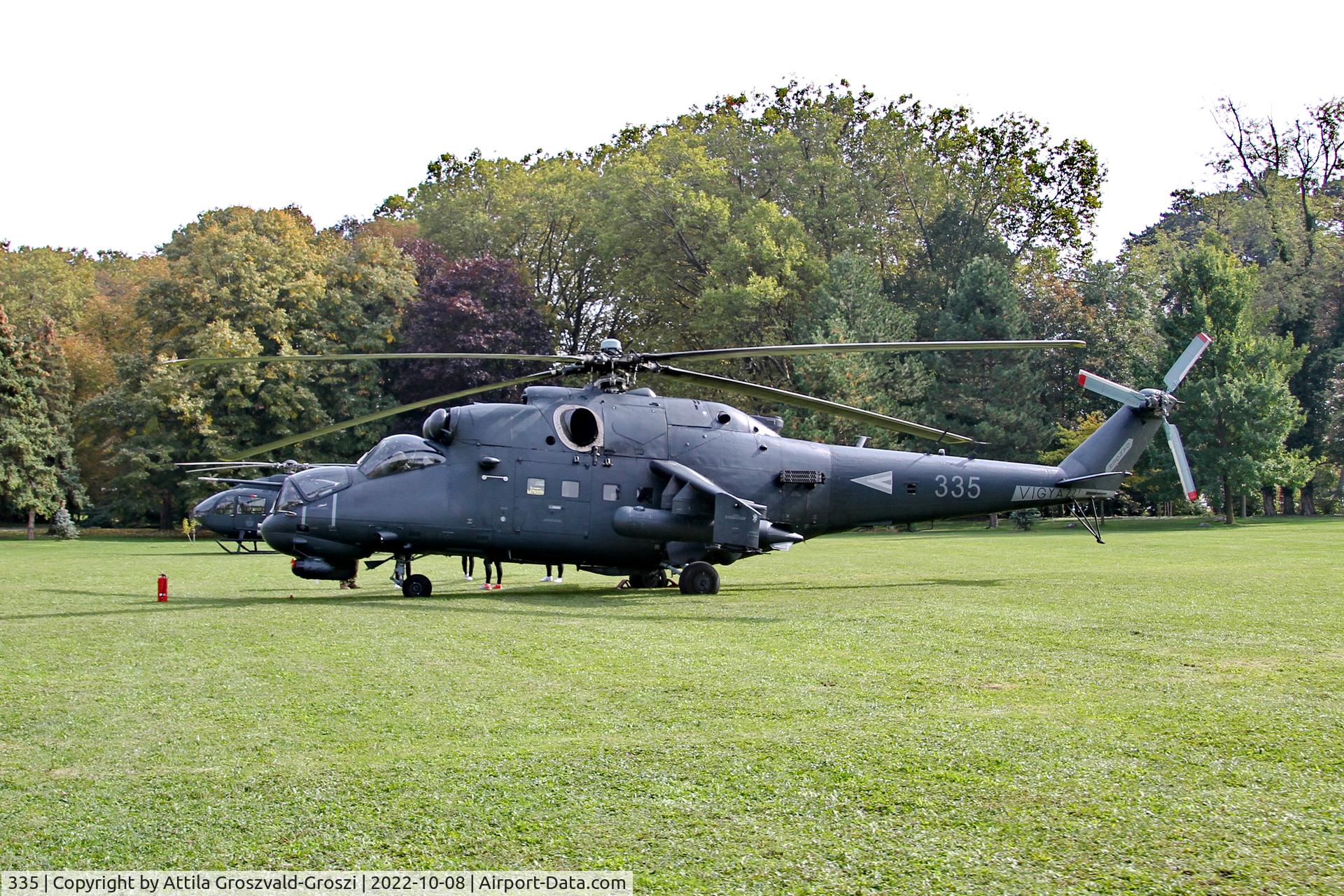 335, 1989 Mil Mi-24P Hind F C/N 340335, Balatonkenese Military resort, Hungary