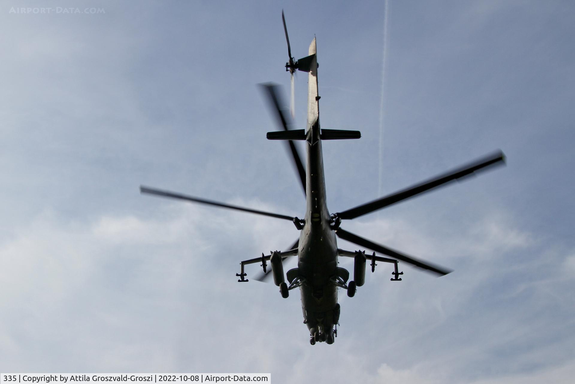 335, 1989 Mil Mi-24P Hind F C/N 340335, Balatonkenese Military resort, Hungary