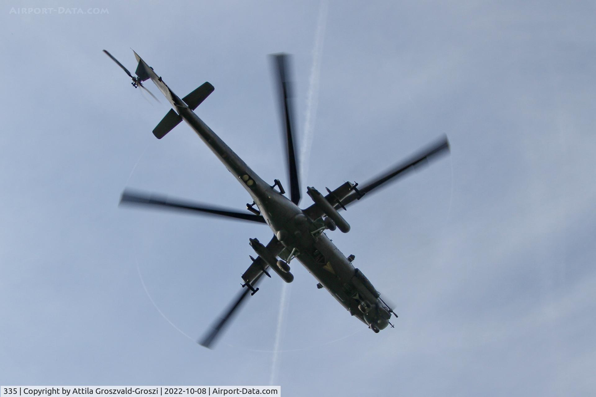 335, 1989 Mil Mi-24P Hind F C/N 340335, Balatonkenese Military resort, Hungary