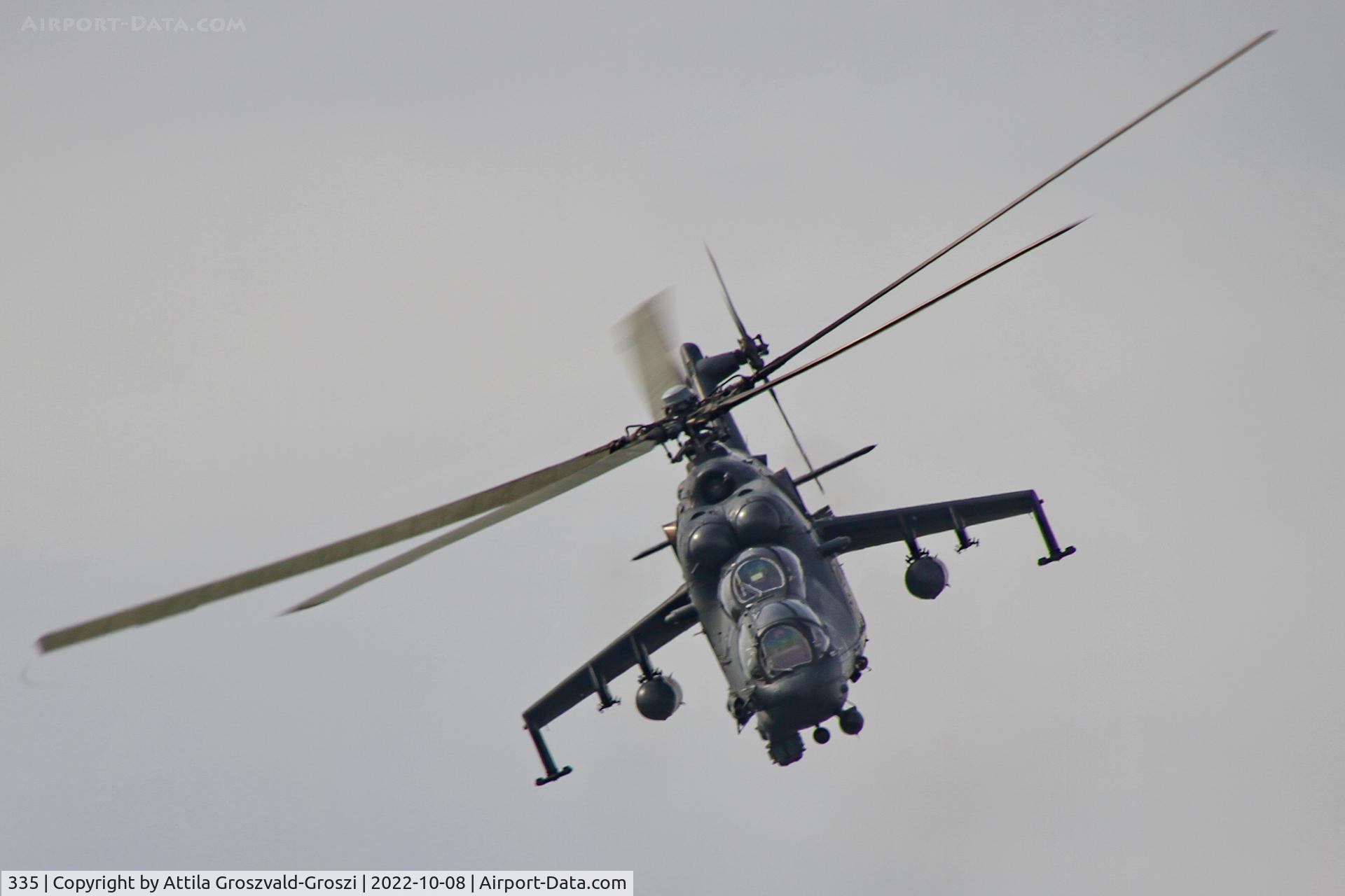 335, 1989 Mil Mi-24P Hind F C/N 340335, Balatonkenese Military resort, Hungary