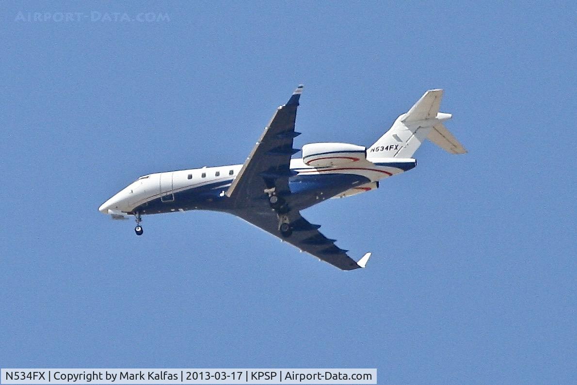 N534FX, 2007 Bombardier Challenger 300 (BD-100-1A10) C/N 20161, Challenger 300 on approach into PSP
