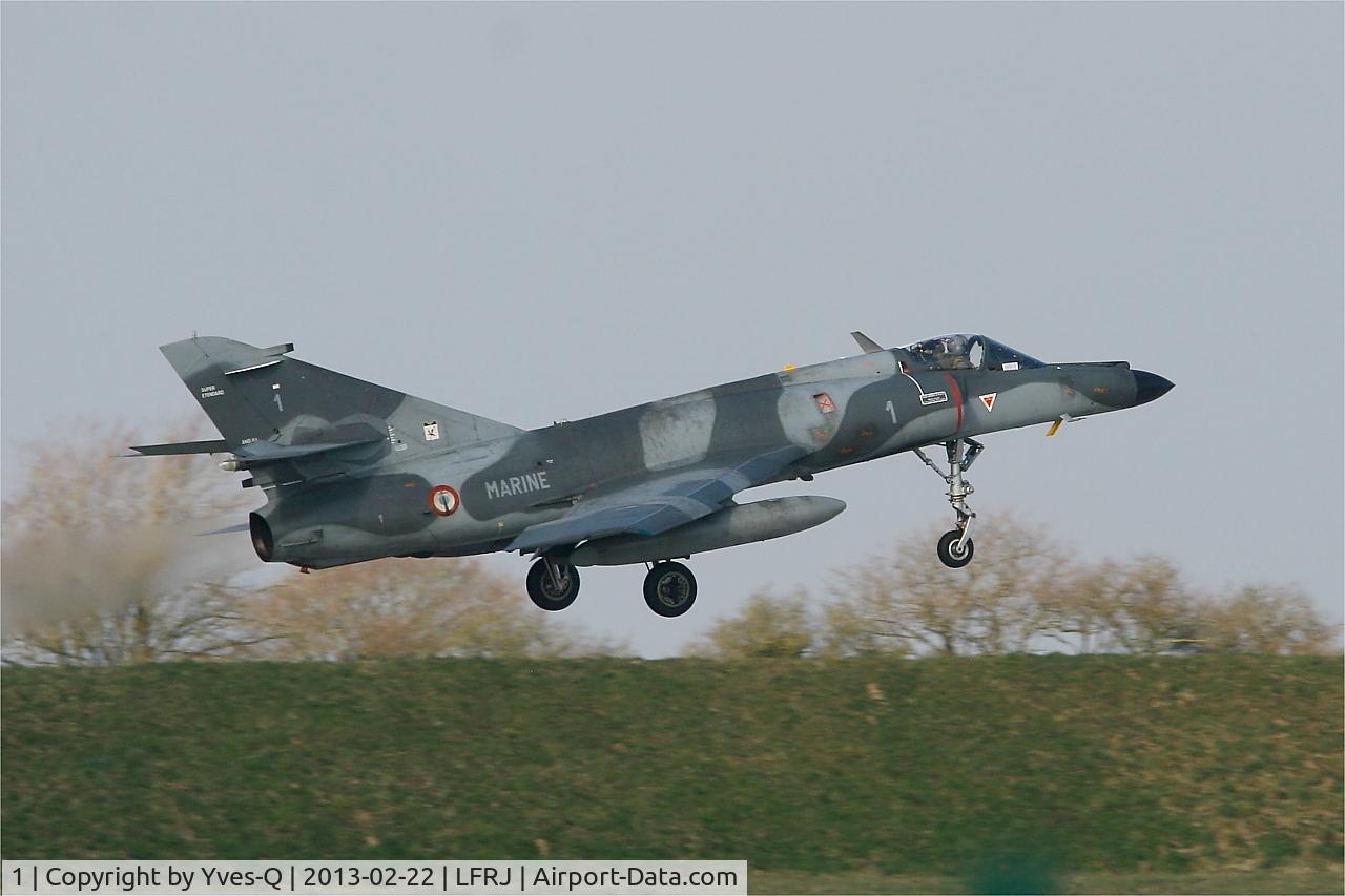1, Dassault Super Etendard C/N 1, Dassault Super Etendard M, On final rwy 08, Landivisiau naval air base (LFRJ)
