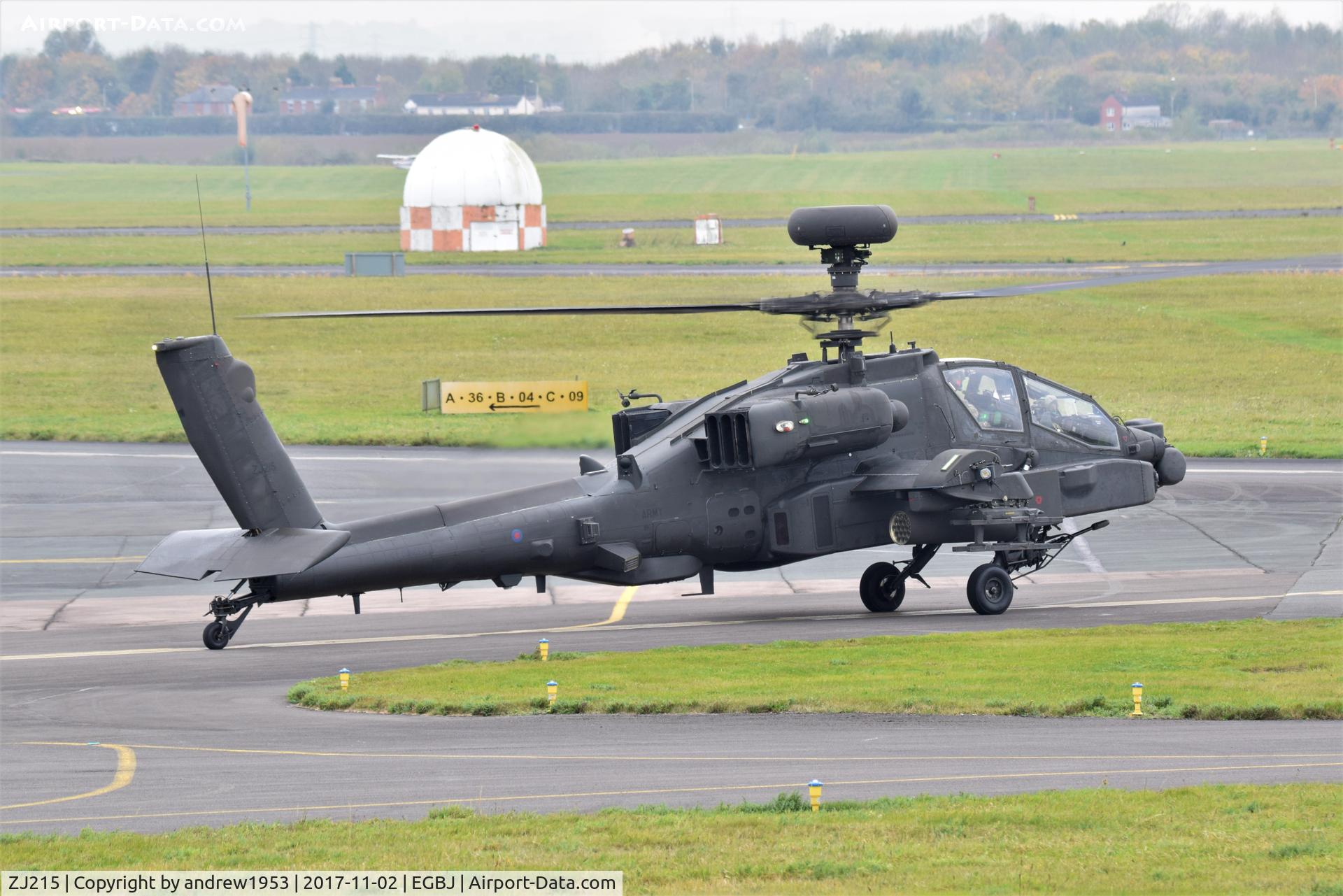 ZJ215, Westland Apache AH.1 C/N WAH.049, ZJ215 at Gloucestershire Airport.