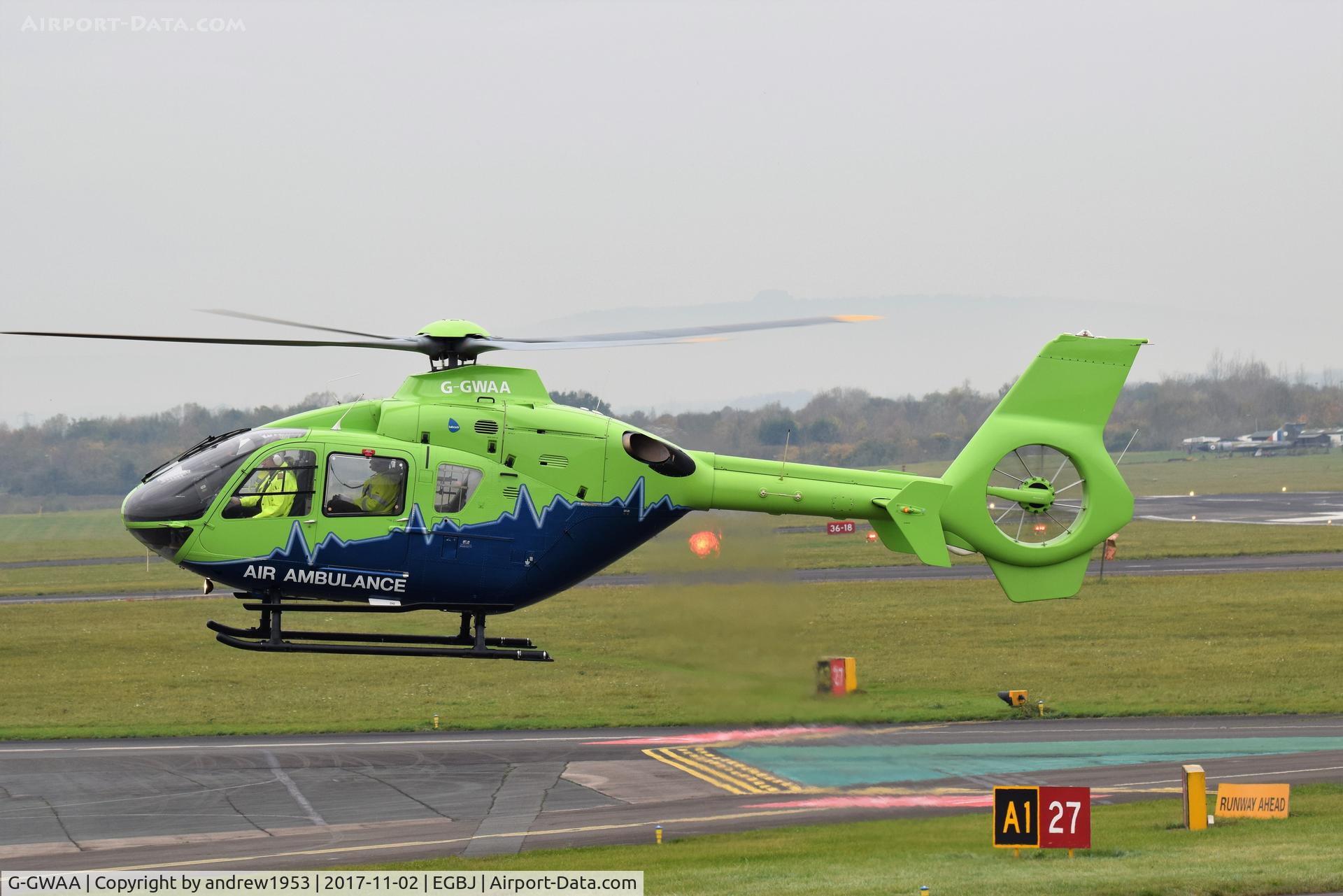 G-GWAA, 2001 Eurocopter EC-135T-2 C/N 0174, G-GWAA at Gloucestershire Airport.