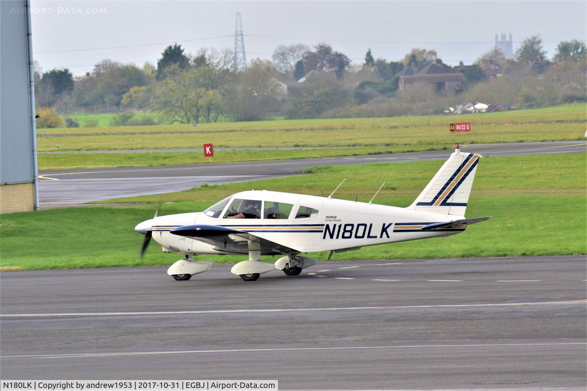 N180LK, 1971 Piper PA-28-180 C/N 28-7105121, N180LK at Gloucestershire Airport.
