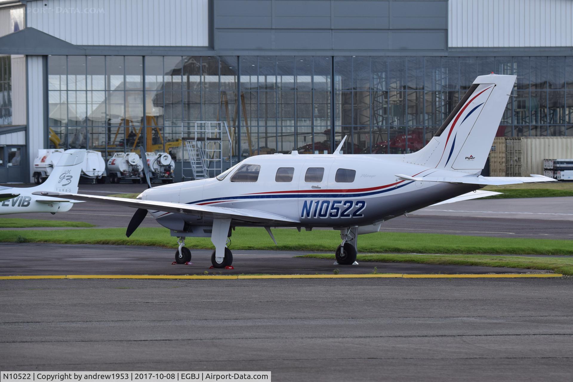 N10522, 2006 Piper PA-46-350P Malibu Mirage C/N 4636398, N10522 at Gloucestershire Airport.