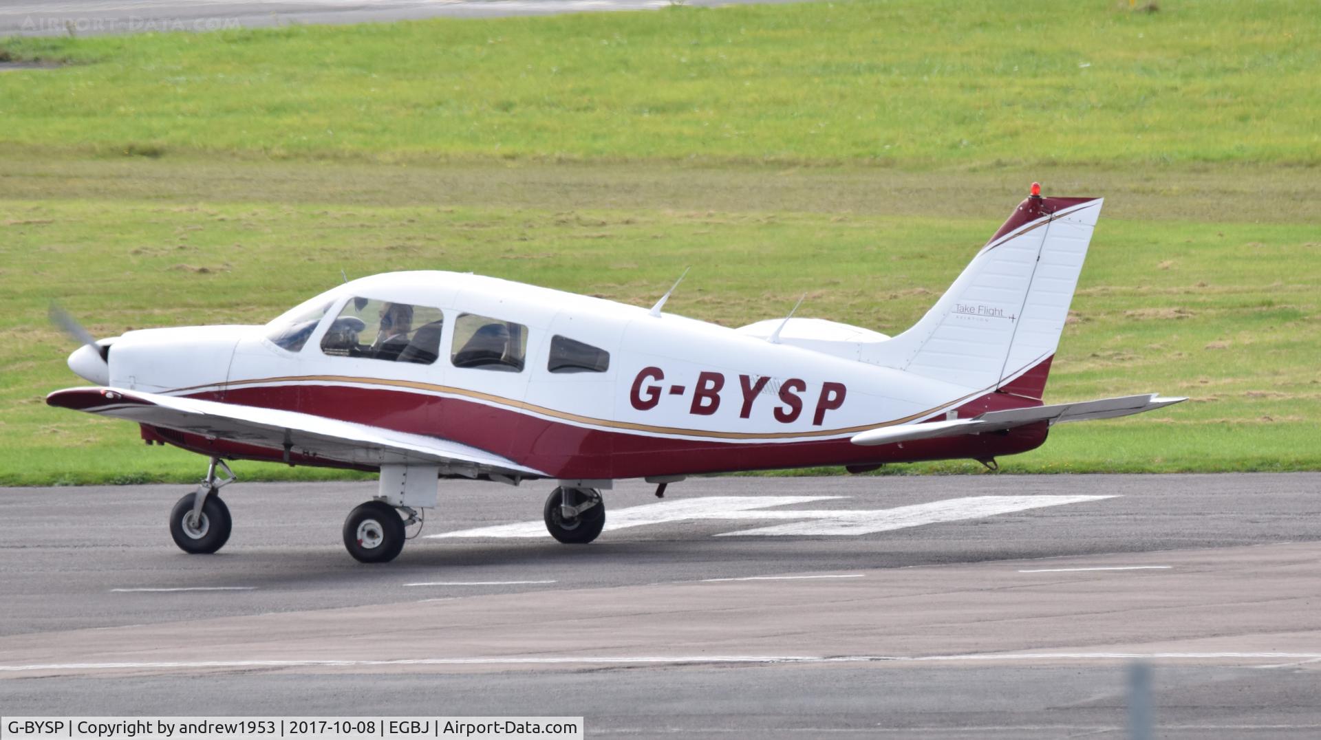 G-BYSP, 1985 Piper PA-28-181 Cherokee Archer II C/N 28-8590047, G-BYSP at Gloucestershire Airport.