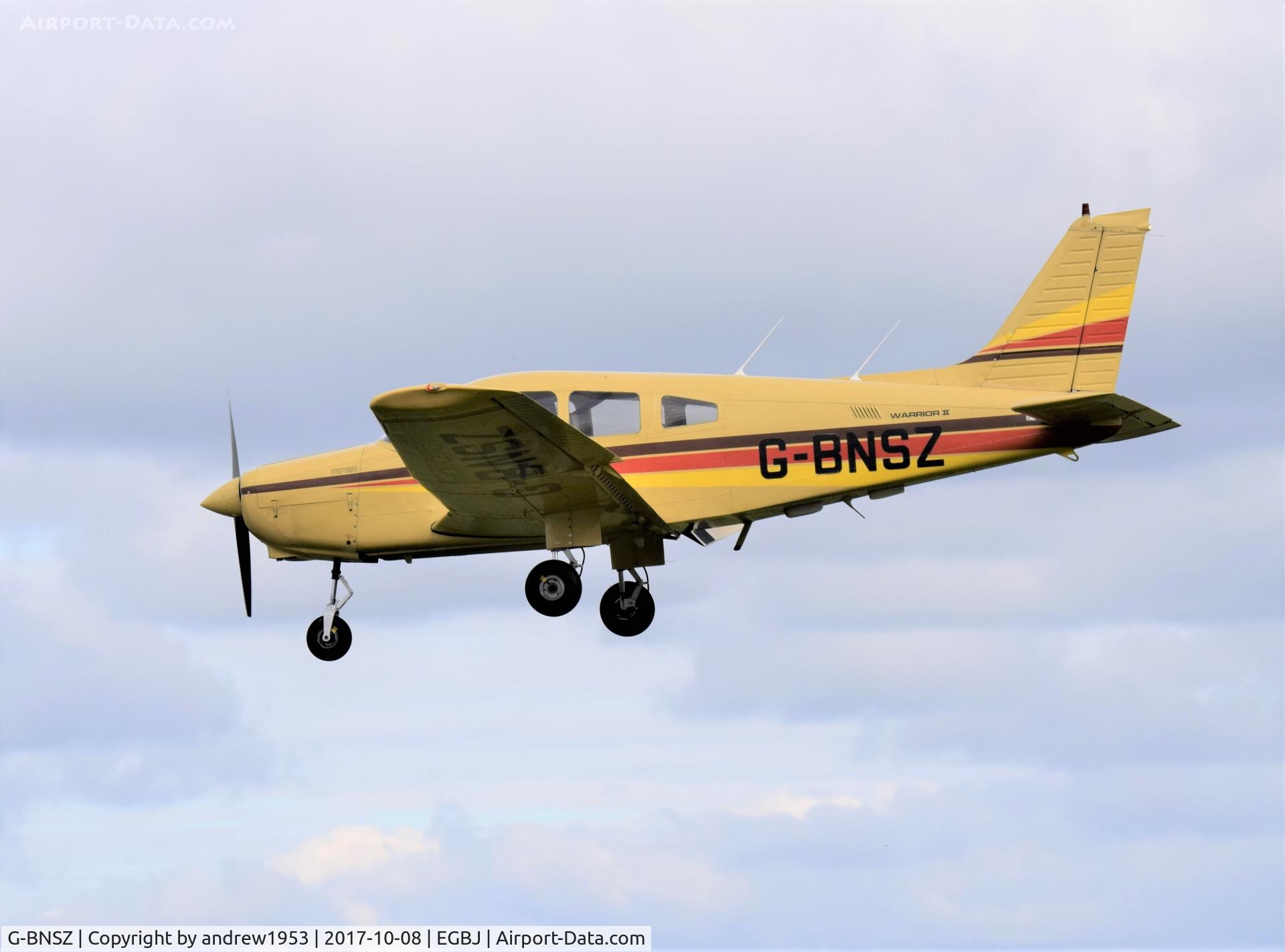 G-BNSZ, 1981 Piper PA-28-161 Cherokee Warrior II C/N 28-8116315, G-BNSZ at Gloucestershire Airport.