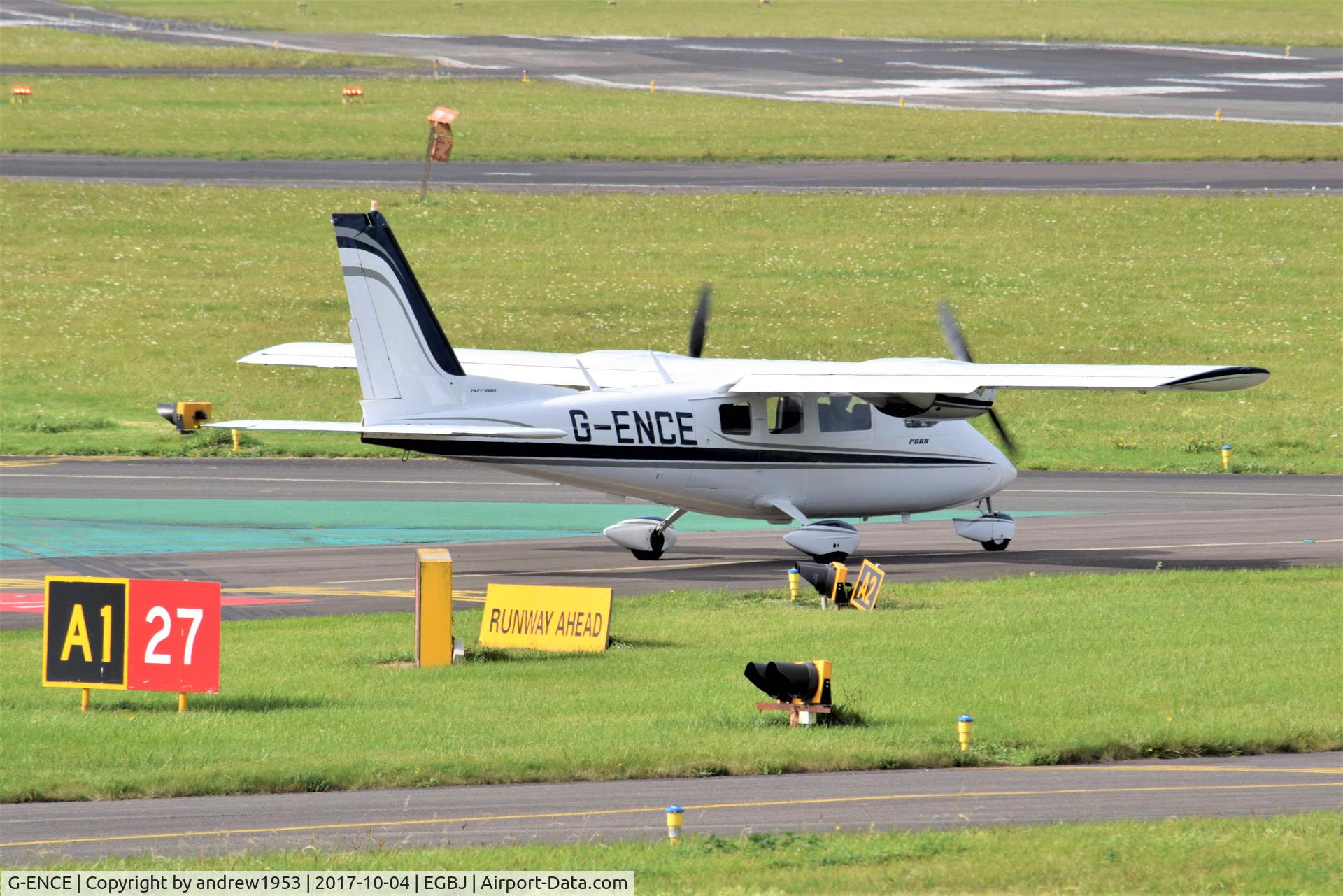 G-ENCE, 1978 Partenavia P-68B C/N 141, G-ENCE at Gloucestershire Airport.