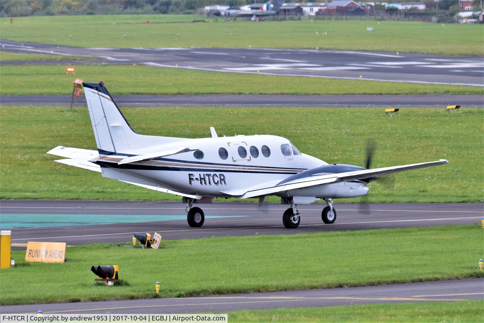 F-HTCR, 2008 Hawker Beechcraft C90GTI King Air C/N LJ-1887, F-HTCR at Gloucestershire Airport.