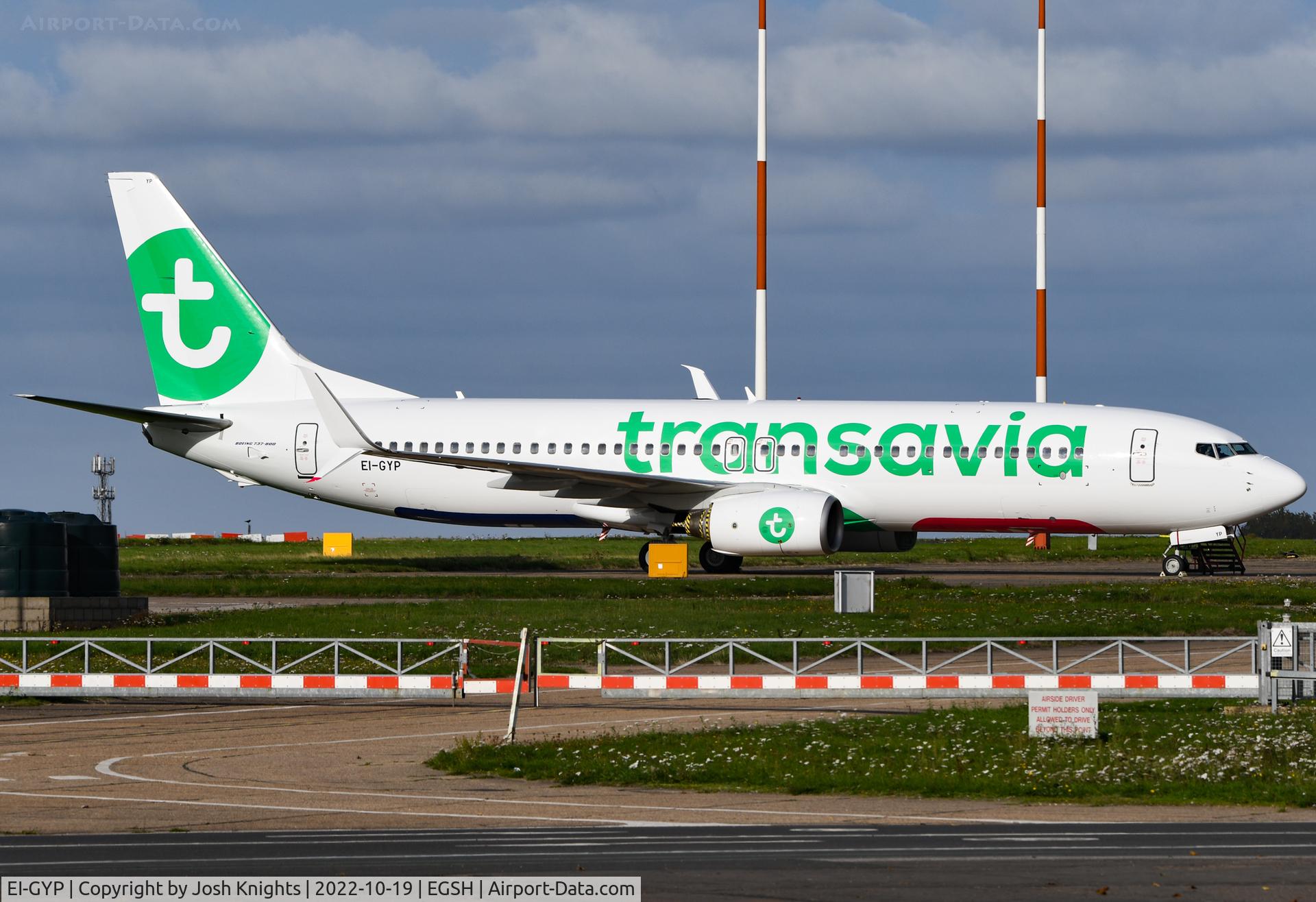 EI-GYP, 2008 Boeing 737-8K5 C/N 35137, On The Eastern Maintenance Apron After Respray Into The Transavia Livery.