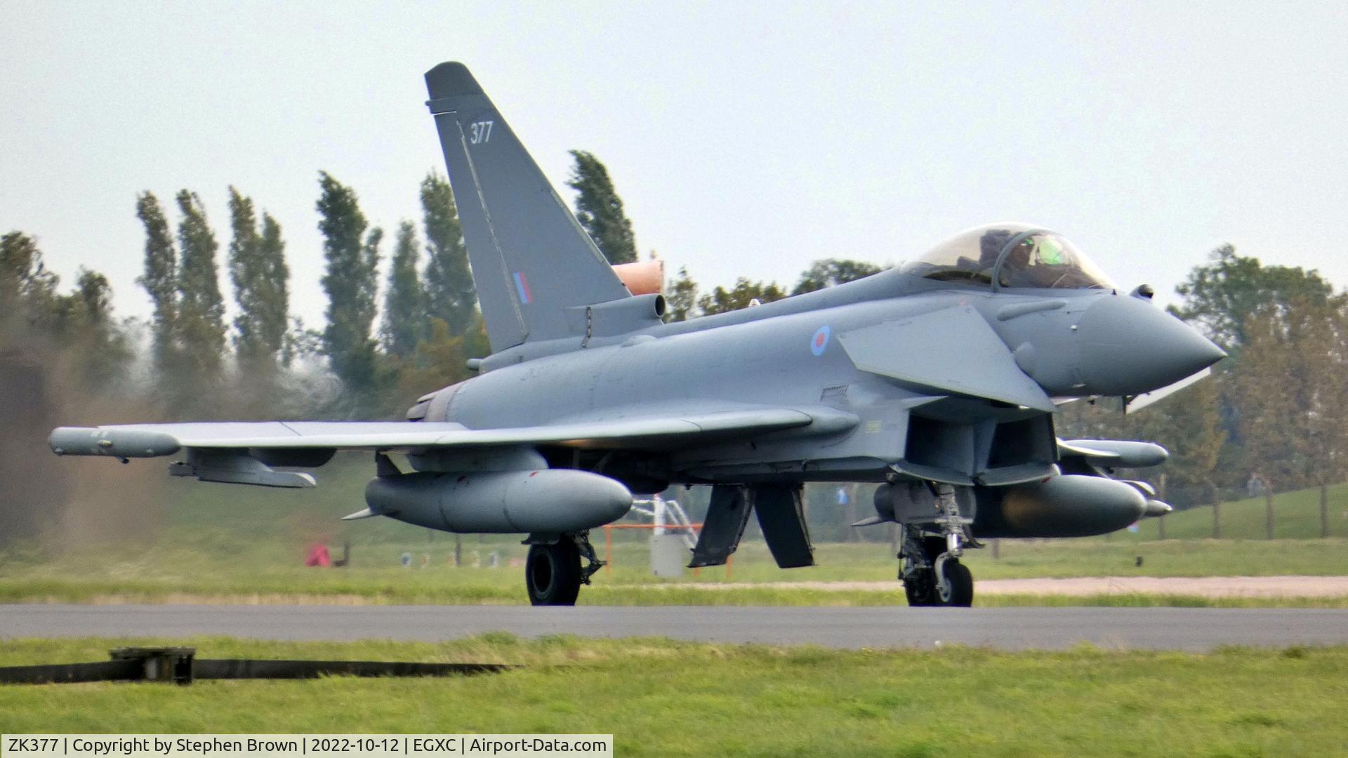 ZK377, 2016 Eurofighter EF-2000 Typhoon FGR.4 C/N BS138, ZK377 377 RAF Coningsby October 12th 2022