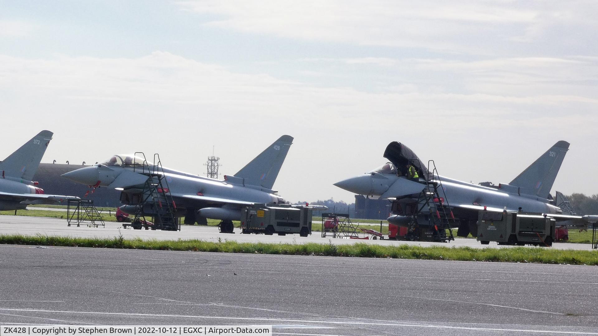 ZK428, 2017 Eurofighter EF-2000 Typhoon FGR4 C/N BS144, ZK428 428 with ZK321 321 at RAF Coningsby Oct 12th 2022