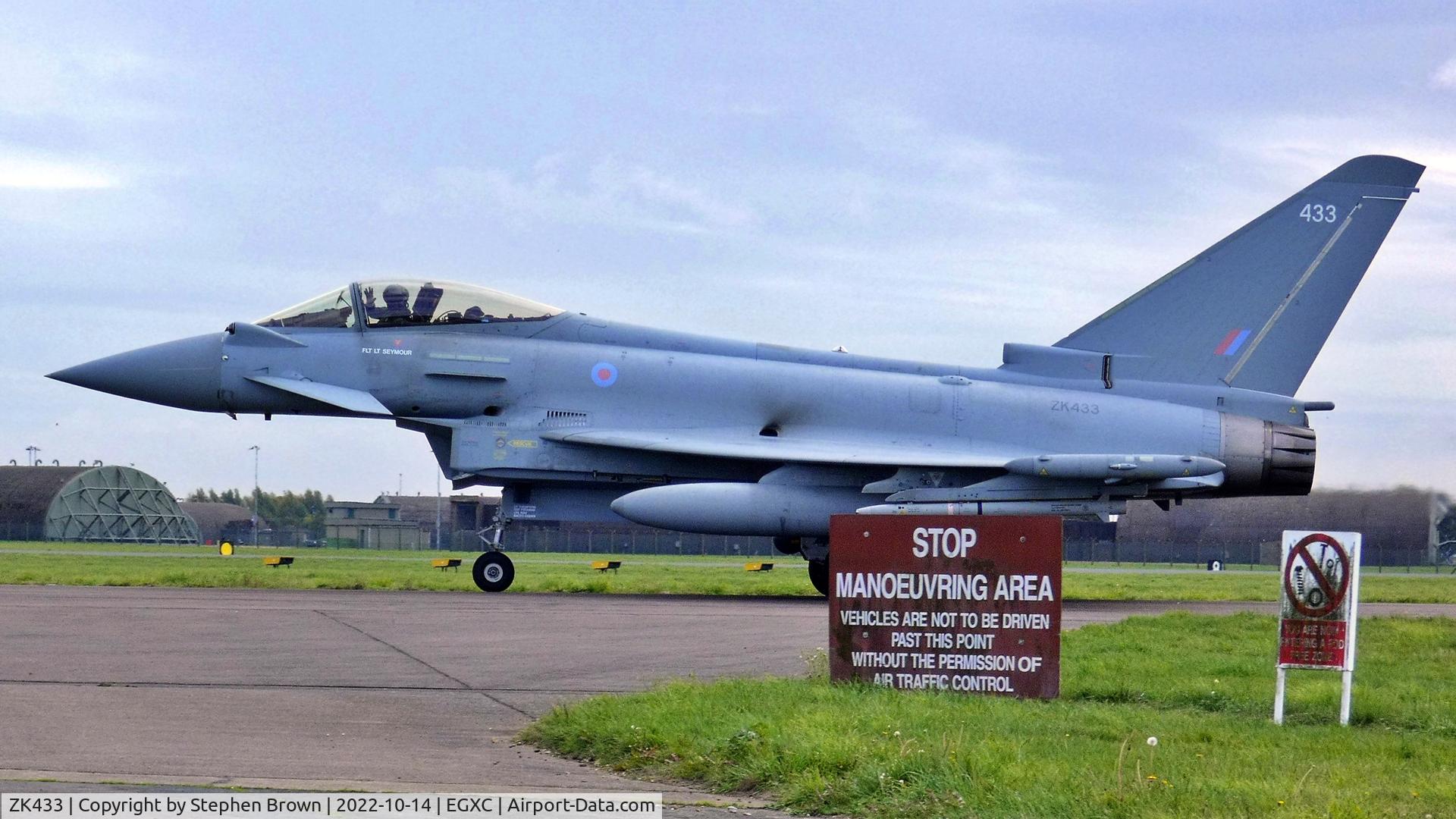 ZK433, 2018 Eurofighter EF-2000 Typhoon FGR.4 C/N BS149, ZK433 433 RAF Coningsby October 14th 2022