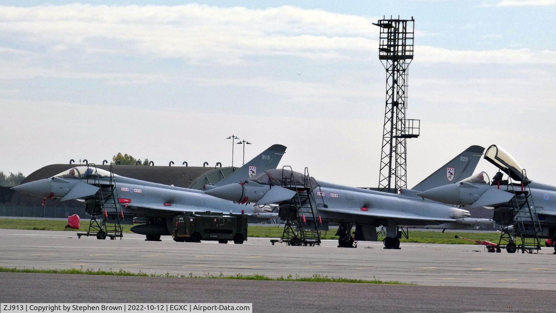 ZJ913, 2004 Eurofighter EF-2000 Typhoon FGR4 C/N 0047/BS004, ZJ913 913 with ZJ929 RAF Coningsby 12102022