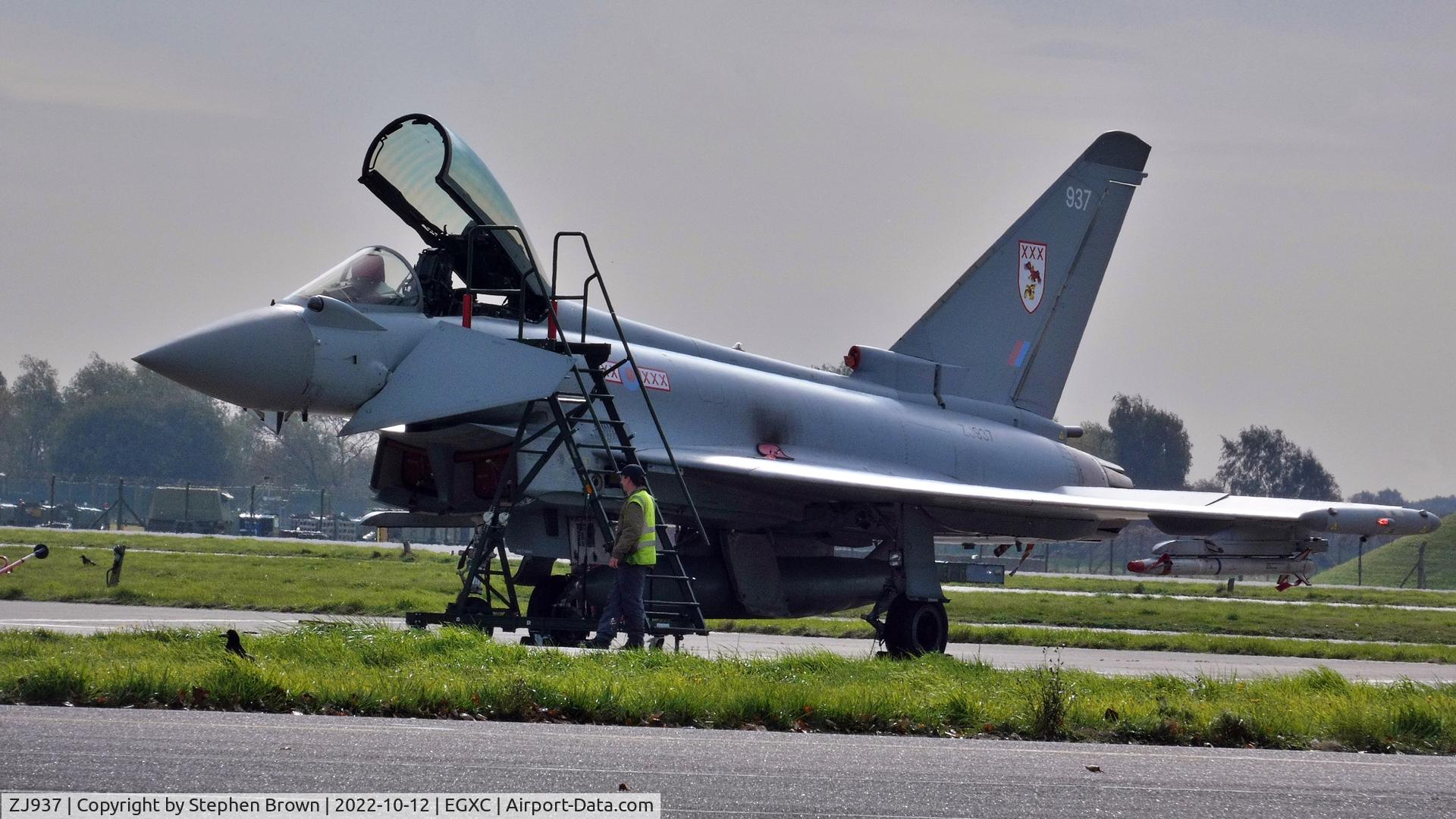 ZJ937, 2007 Eurofighter EF-2000 Typhoon FGR.4 C/N 0121/BS028, ZJ937 937 RAF Coningsby Oct 12th 2022