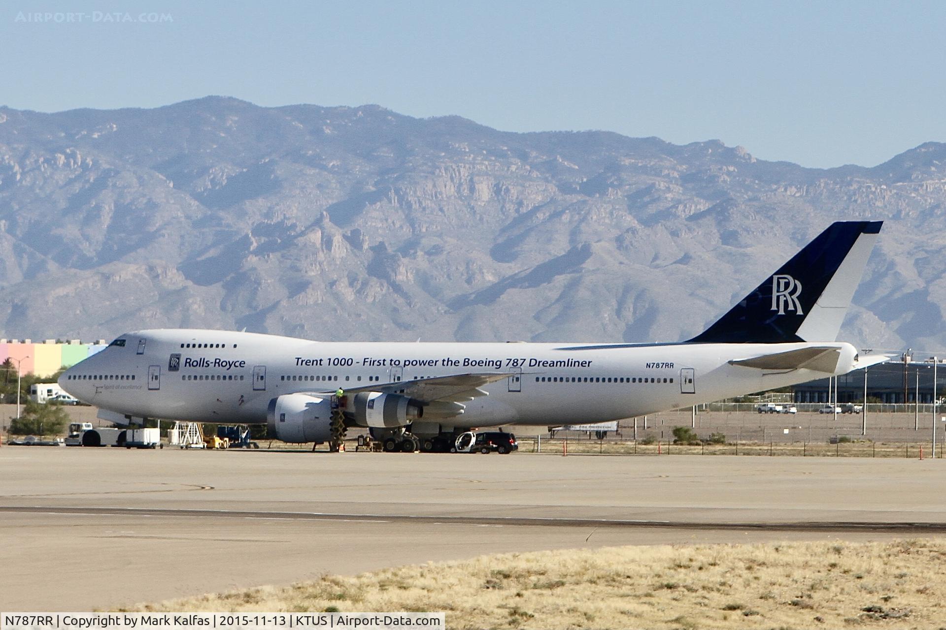N787RR, 1980 Boeing 747-267B C/N 21966, ROLLS ROYCE N787RR on the Ramp at Tucson