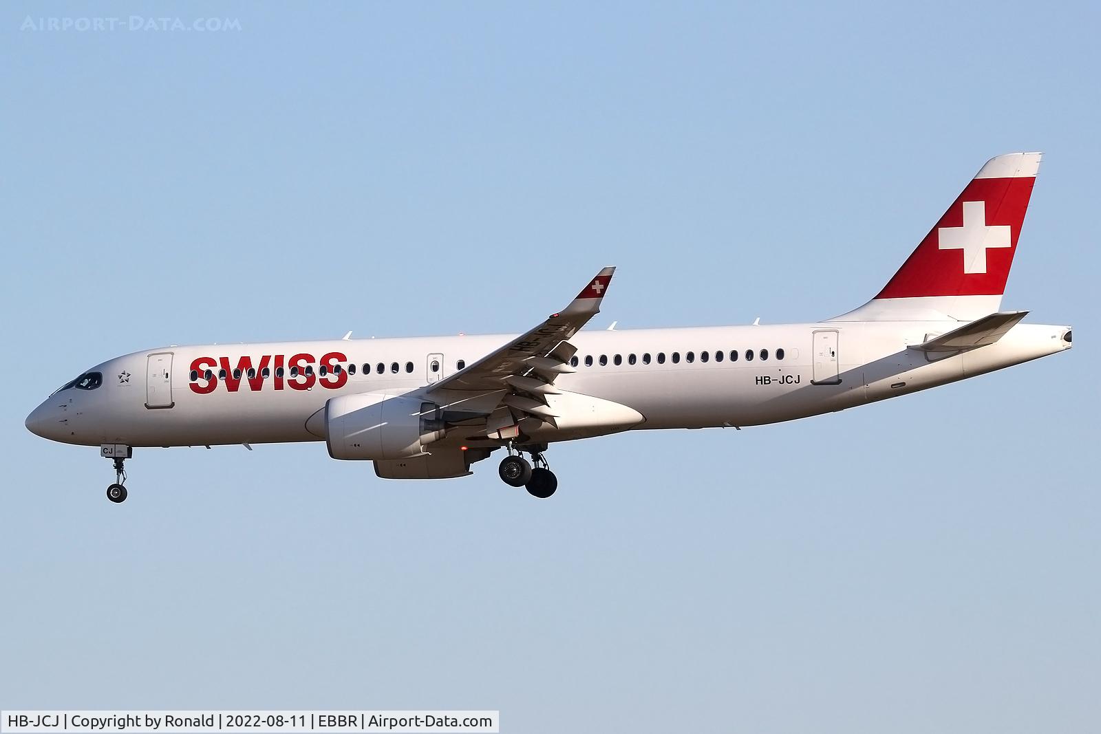 HB-JCJ, 2018 Bombardier CSeries CS300 (BD-500-1A11) C/N 55025, at bru