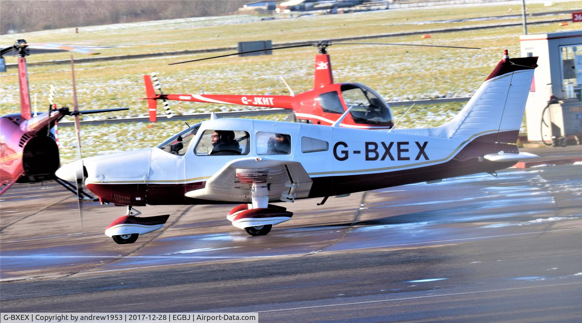 G-BXEX, 1977 Piper PA-28-181 Cherokee Archer II C/N 28-7790463, G-BXEX at Gloucestershire Airport.