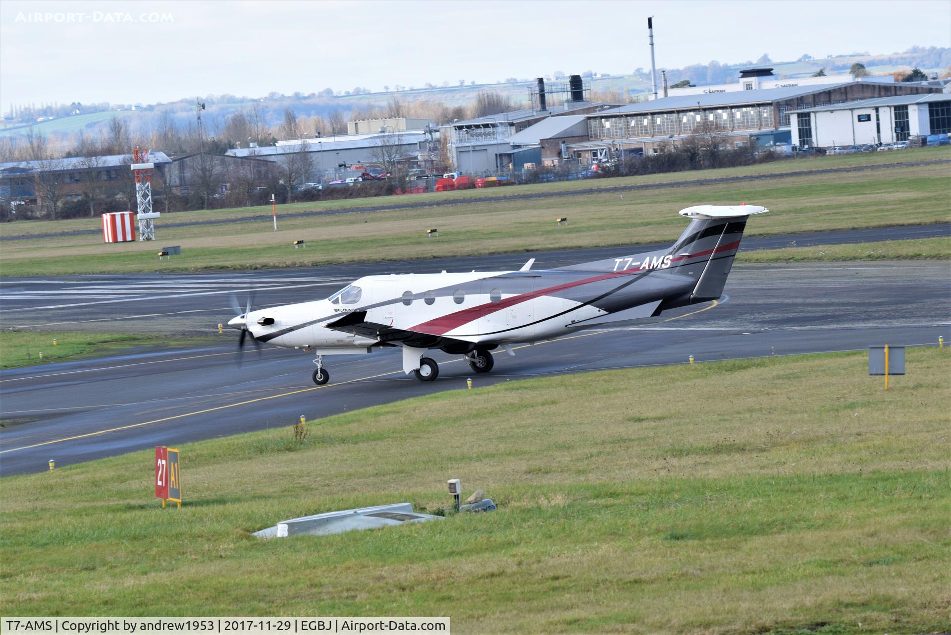 T7-AMS, 2006 Pilatus PC-12/47 C/N 732, T7-AMS at Gloucestershire Airport.