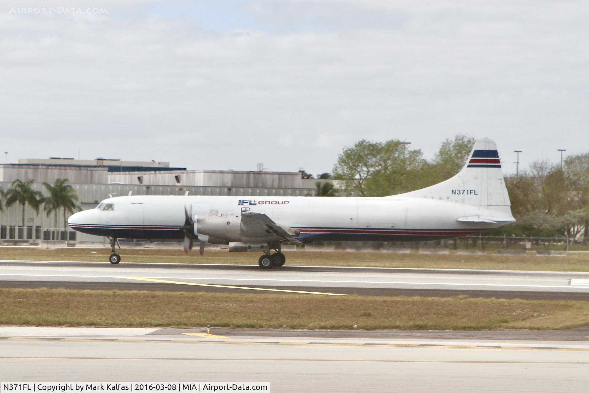 N371FL, 1956 Convair 580 C/N 309, Landing at MIA