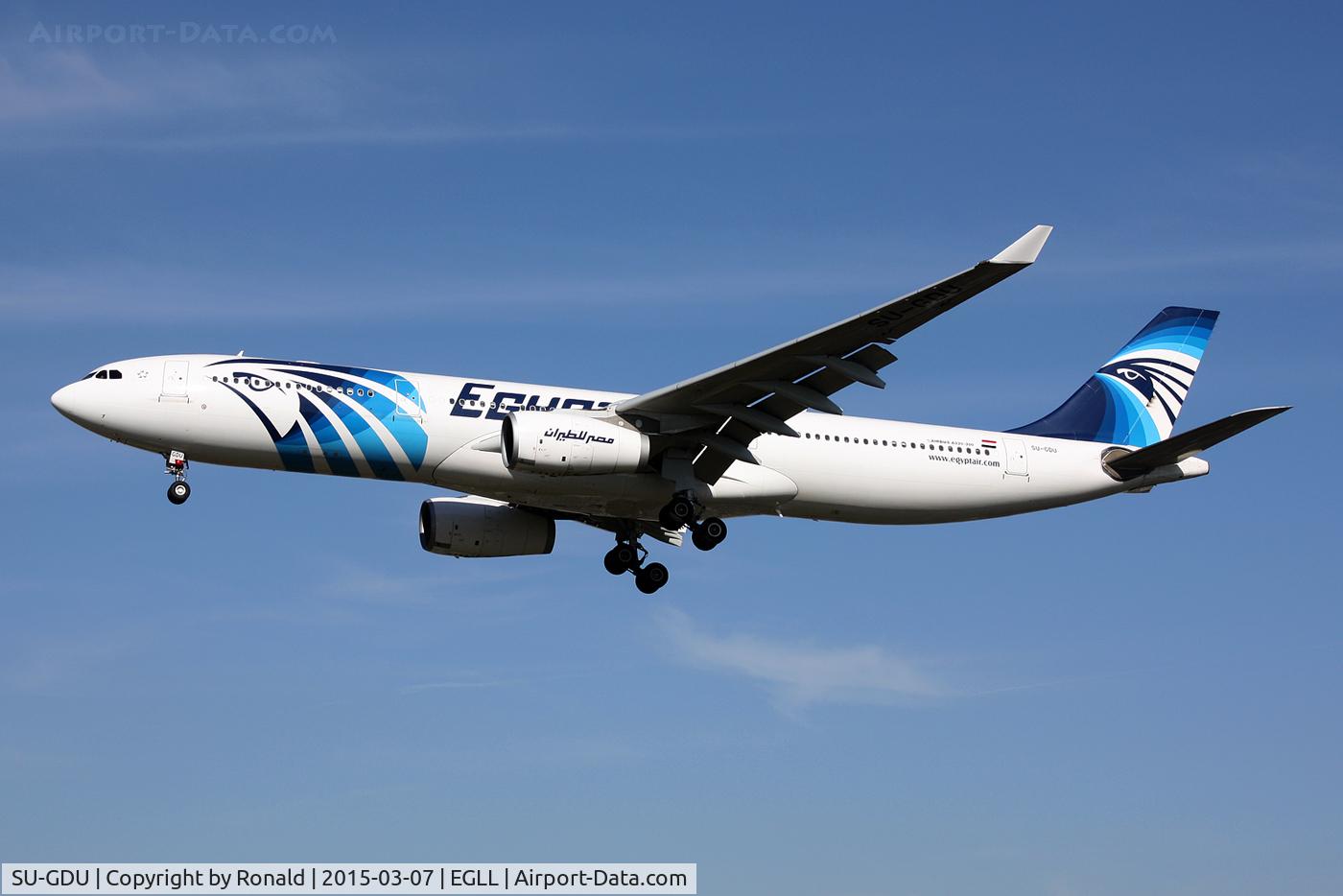 SU-GDU, 2011 Airbus A330-343X C/N 1238, at lhr