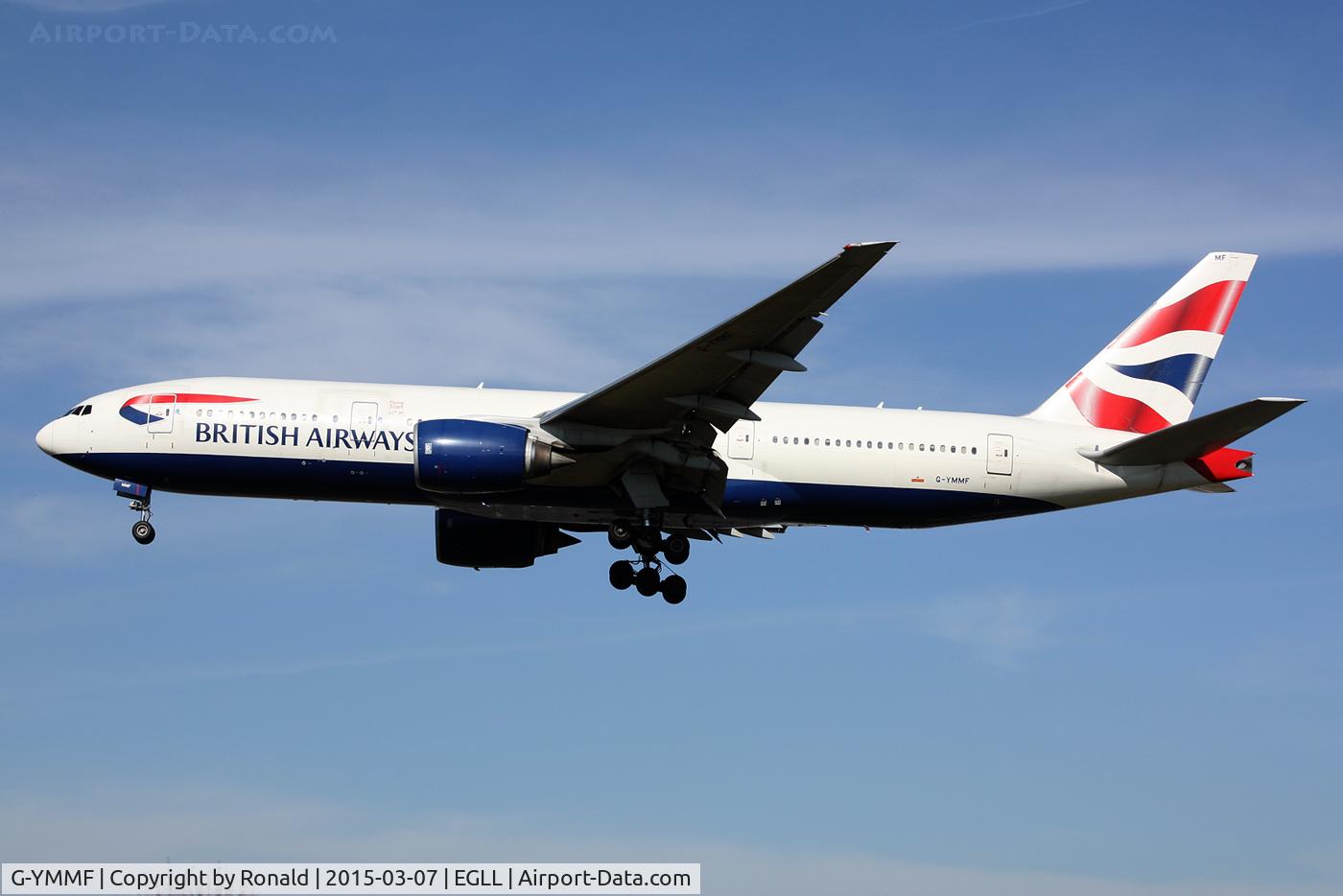 G-YMMF, 2000 Boeing 777-236 C/N 30307, at lhr
