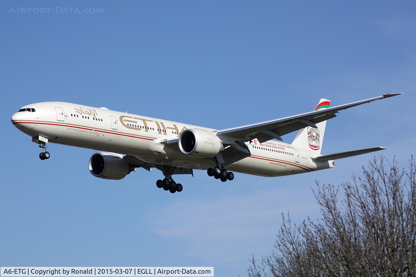 A6-ETG, 2011 Boeing 777-3FX/ER C/N 39681, at lhr