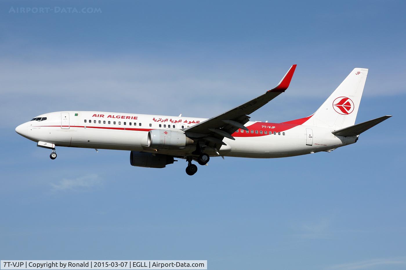 7T-VJP, 2001 Boeing 737-8D6 C/N 30208, at lhr