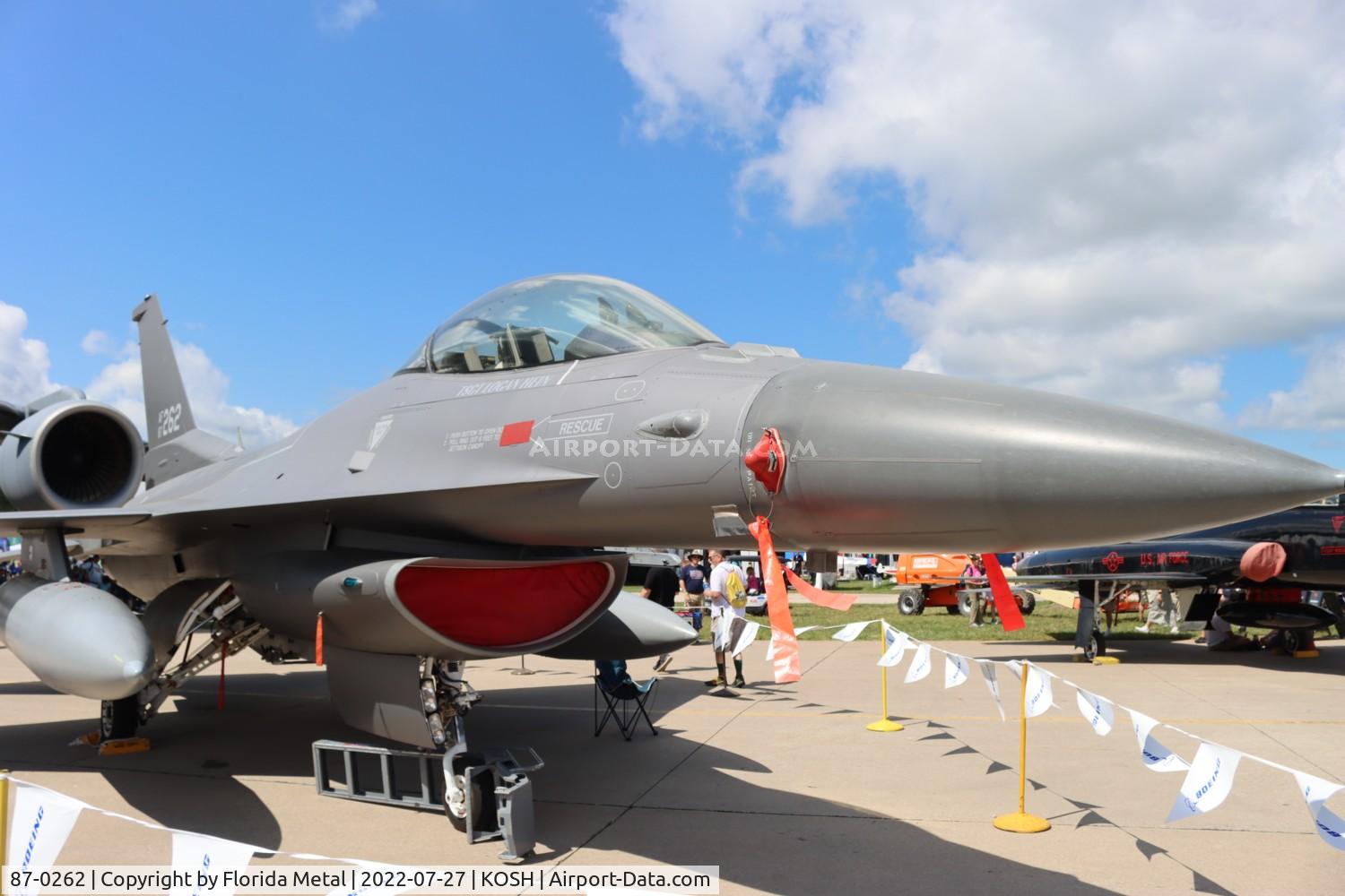 87-0262, 1987 General Dynamics F-16C Fighting Falcon C/N 5C-523, OSH 2022