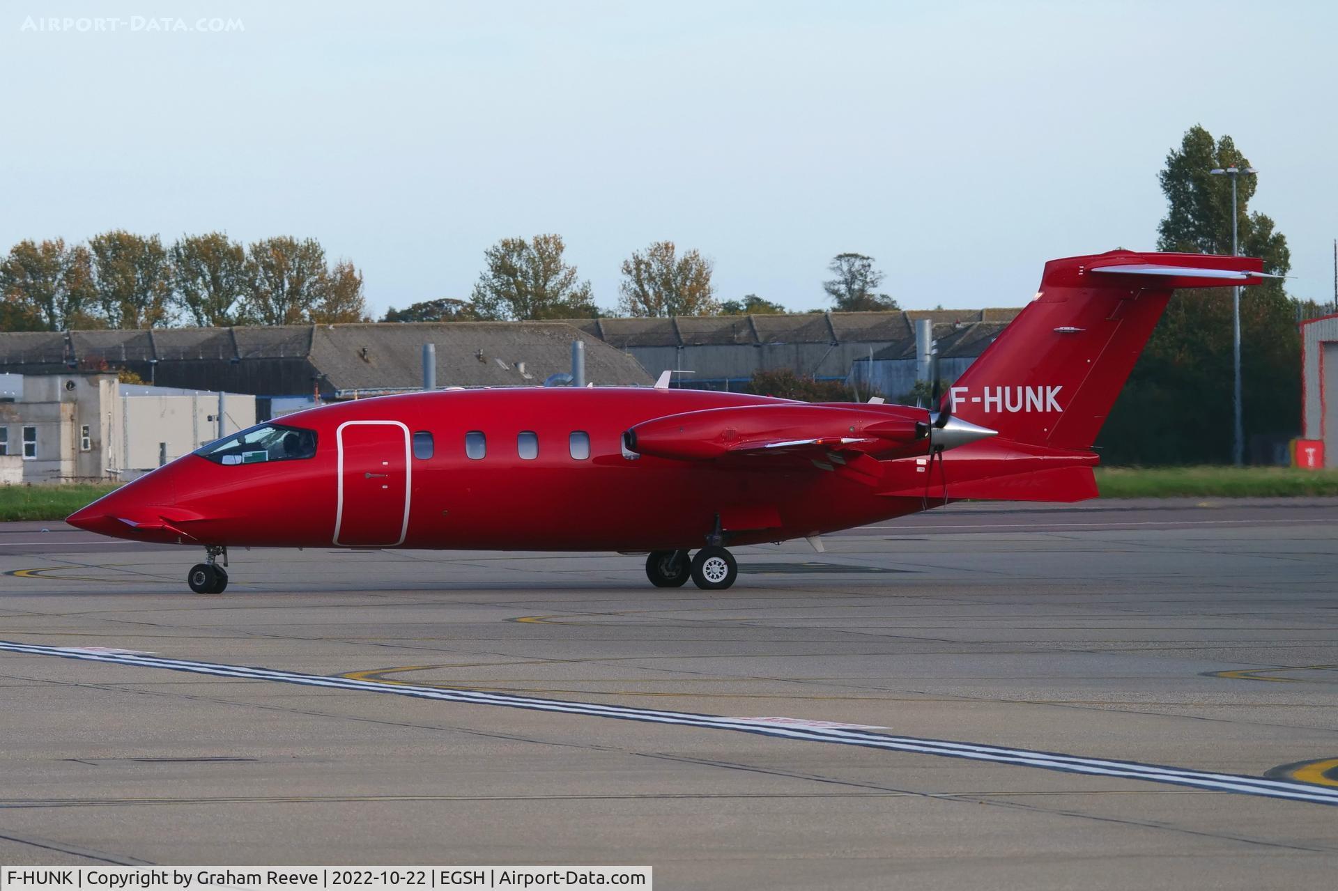 F-HUNK, 2008 Piaggio P-180 Avanti II C/N 1178, Departing from Norwich.