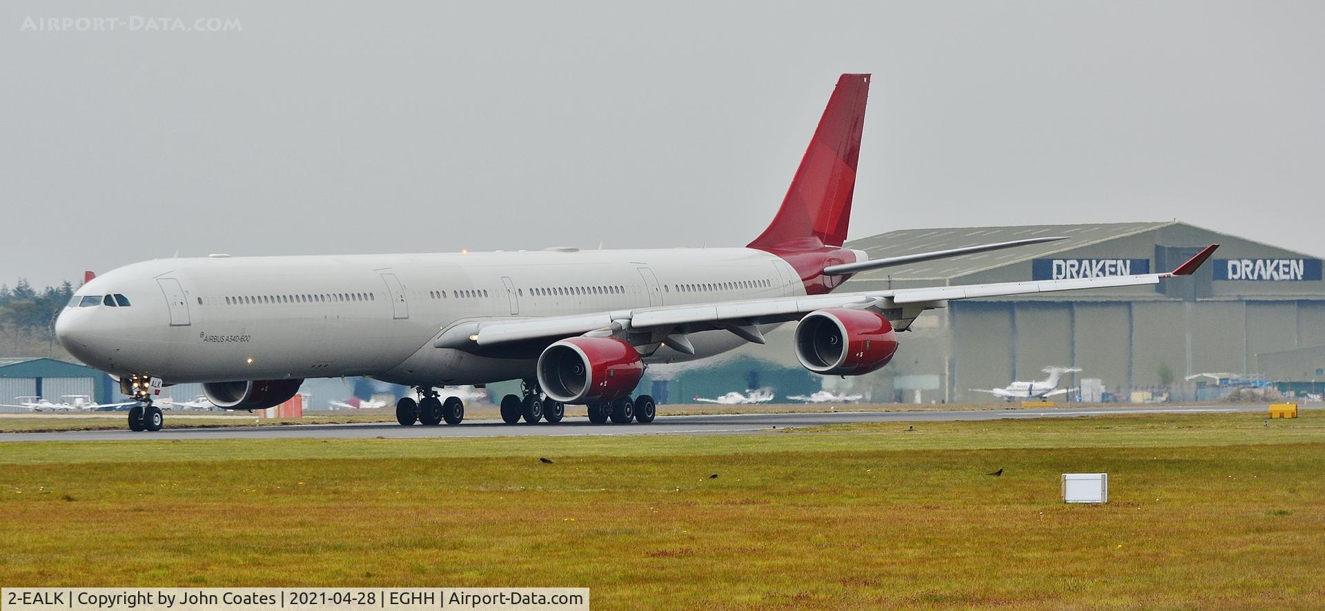 2-EALK, 2006 Airbus A340-642 C/N 768, Parked on 26 for engine running