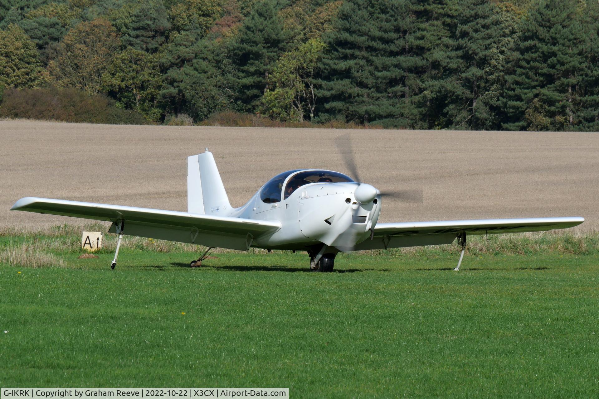G-IKRK, 2002 Europa XS Monowheel C/N PFA 247-12903, Just landed at Northrepps.