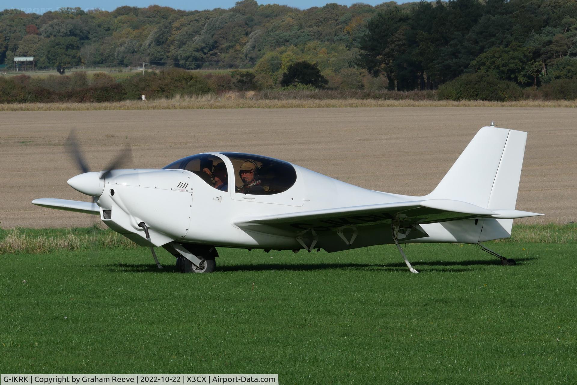 G-IKRK, 2002 Europa XS Monowheel C/N PFA 247-12903, Just landed at Northrepps.