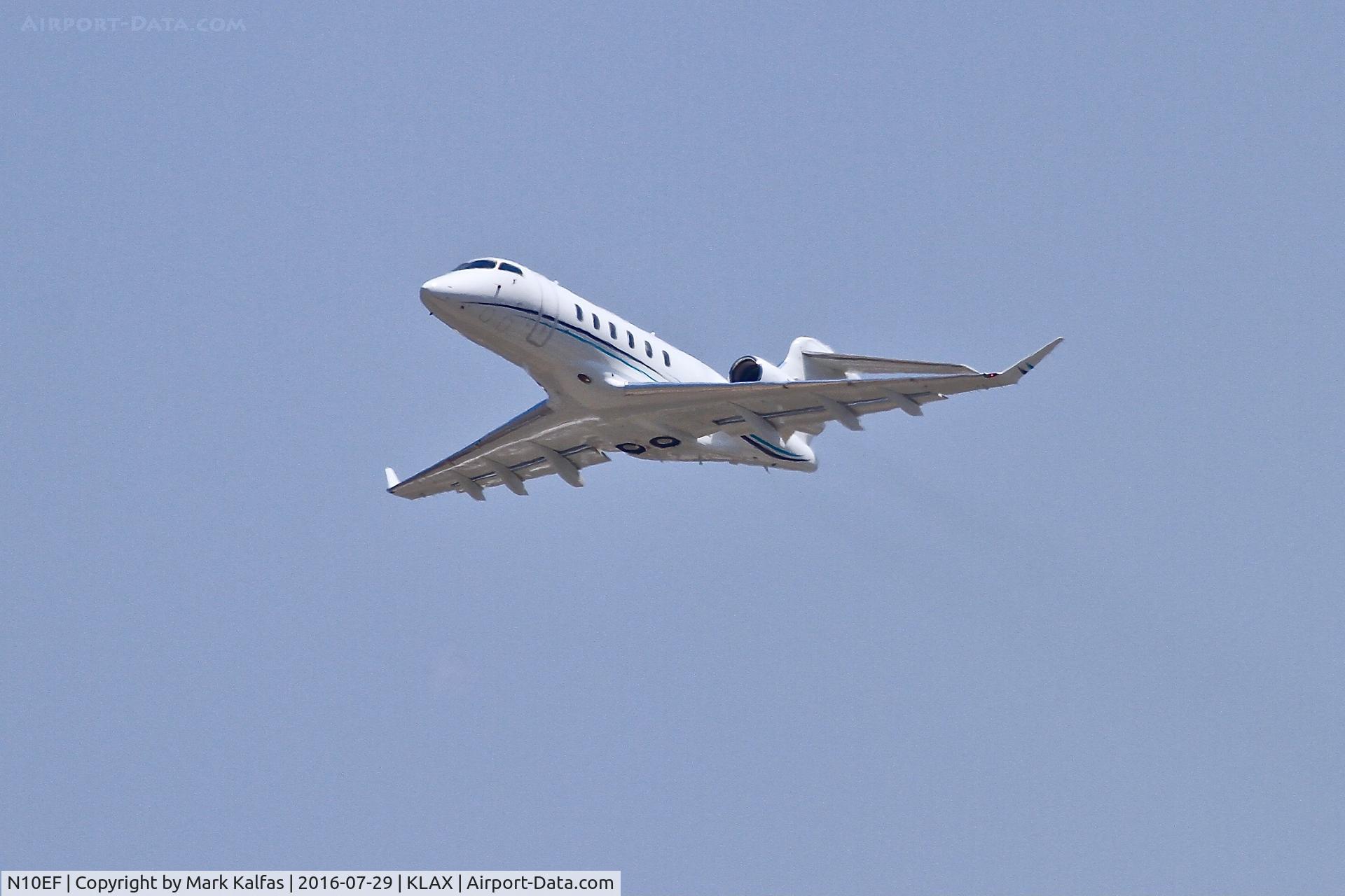 N10EF, 2014 Bombardier Challenger 350 (BD-100-1A10) C/N 20524, Challenger N10EF departing LAX
