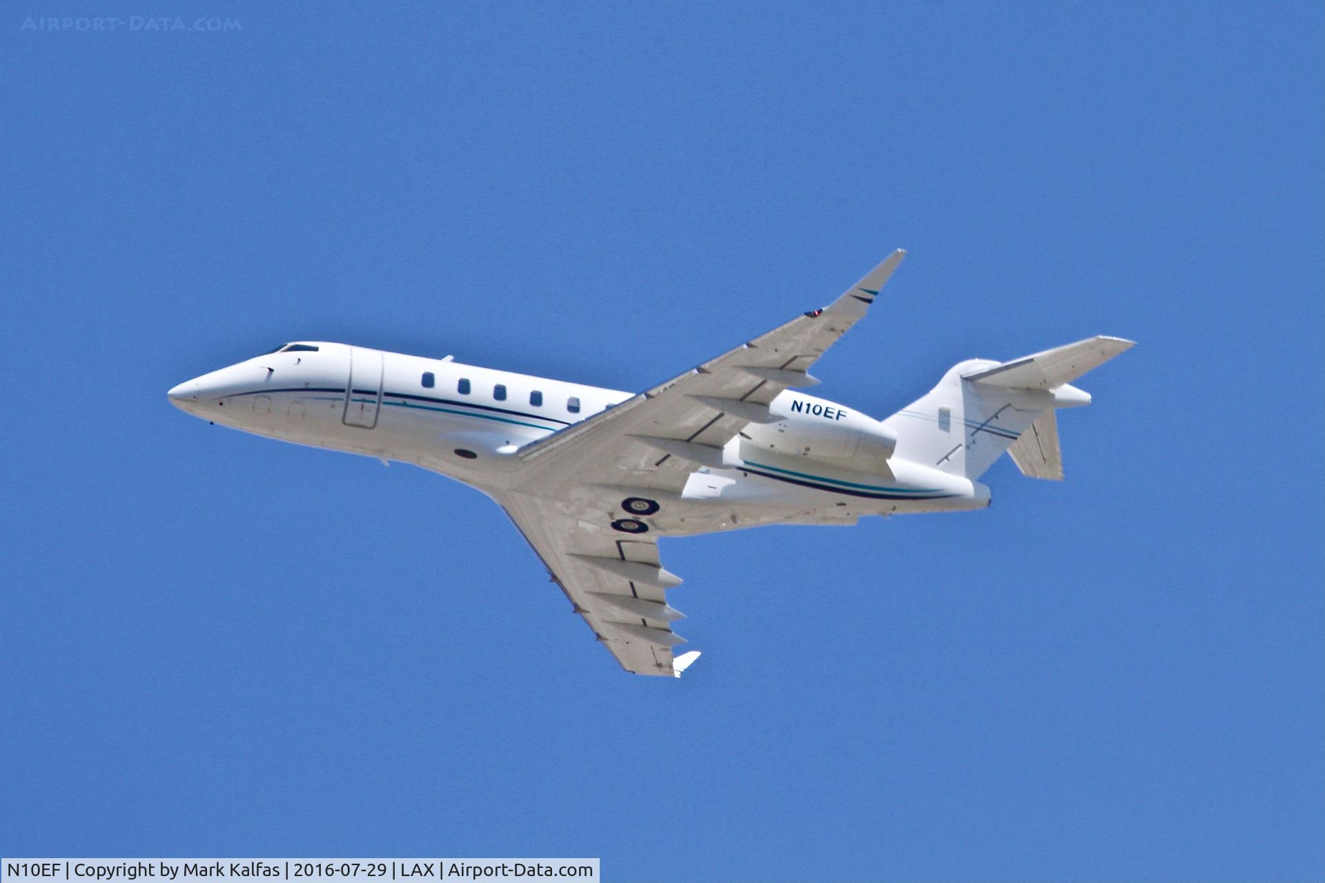 N10EF, 2014 Bombardier Challenger 350 (BD-100-1A10) C/N 20524, Challenger N10EF departing LAX