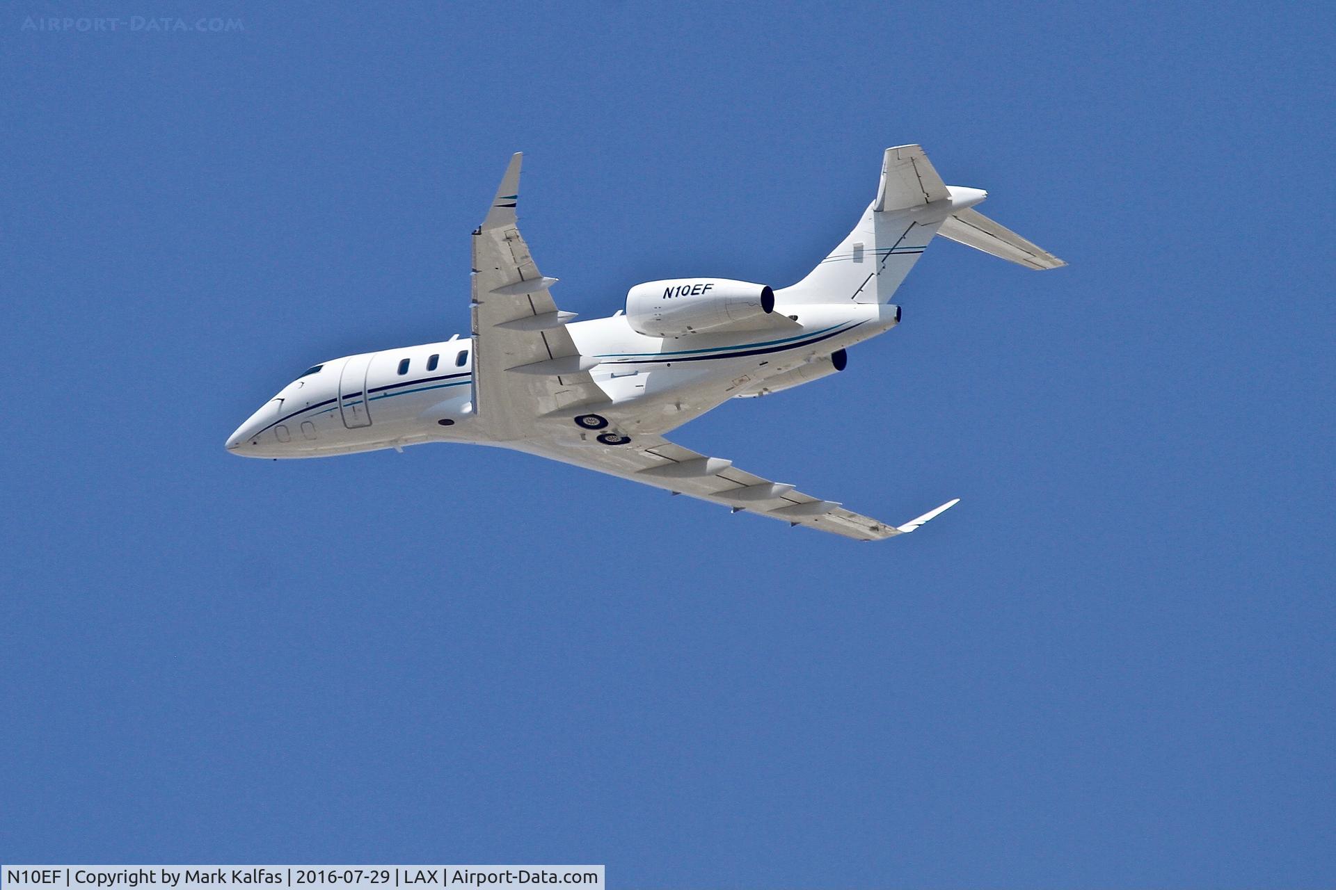 N10EF, 2014 Bombardier Challenger 350 (BD-100-1A10) C/N 20524, Challenger N10EF departing LAX