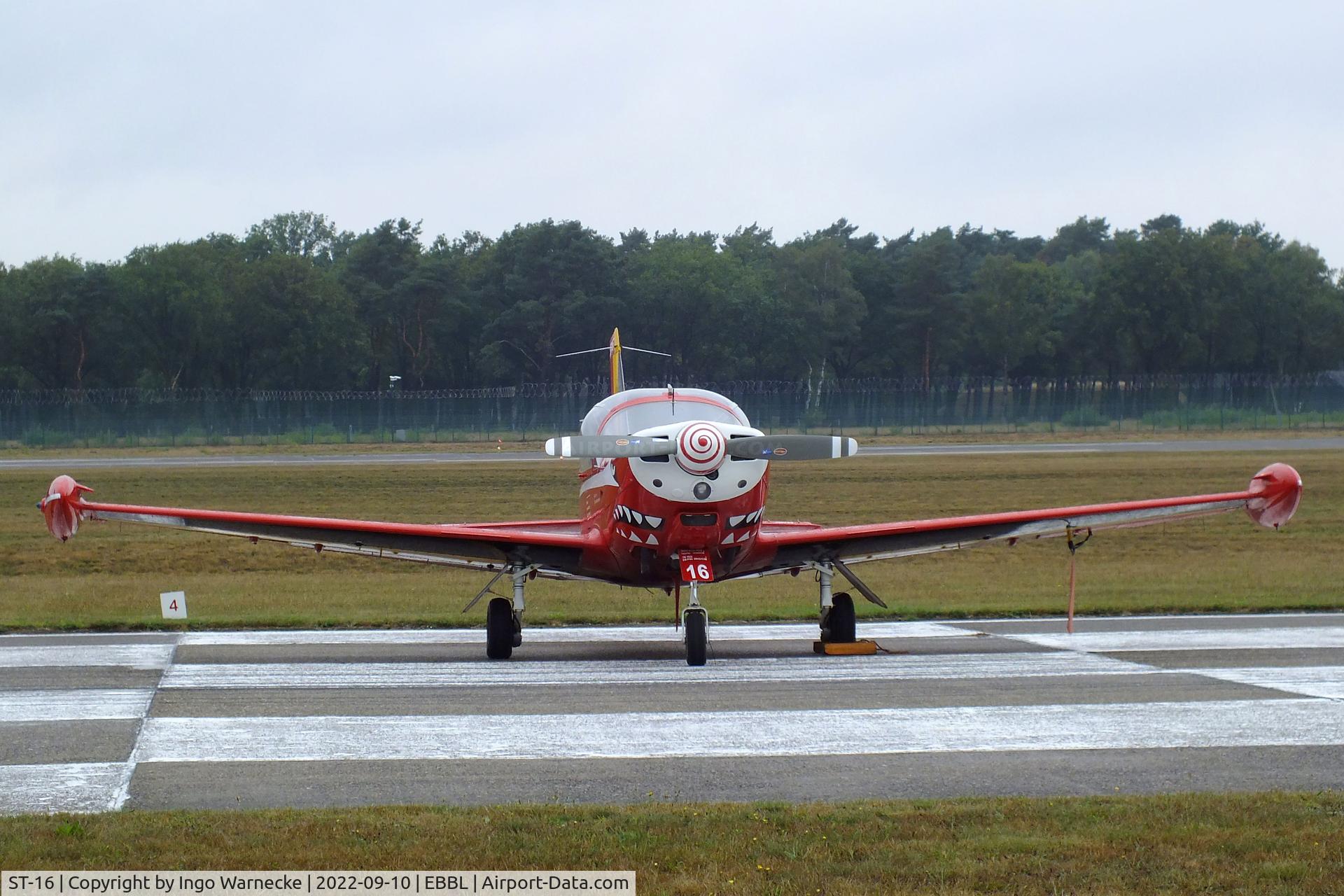 ST-16, SIAI-Marchetti SF-260M+ C/N 10-16, SIAI-Marchetti SF.260M+ of the FAeB (Belgian Air Force) 'Diables Rouges / Red Devils' aerobatic team at the 2022 Sanicole Spottersday at Kleine Brogel air base