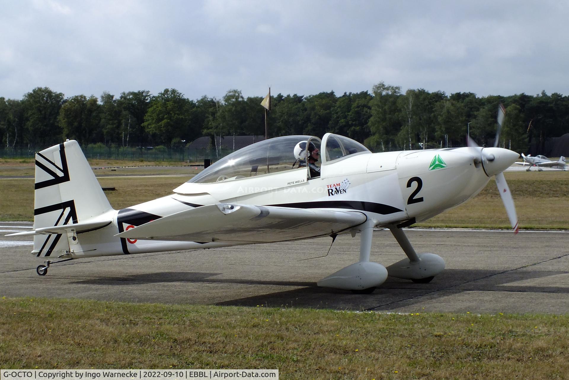G-OCTO, 2003 Vans RV-8 C/N 470, Vans RV-8 'Raven 2' of the Team Raven aerobatic team at the 2022 Sanicole Spottersday at Kleine Brogel air base